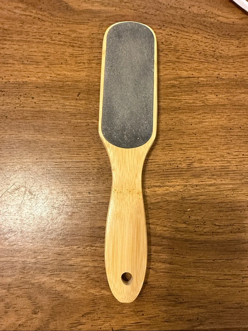 Wooden Foot File with Black Abrasive Surface